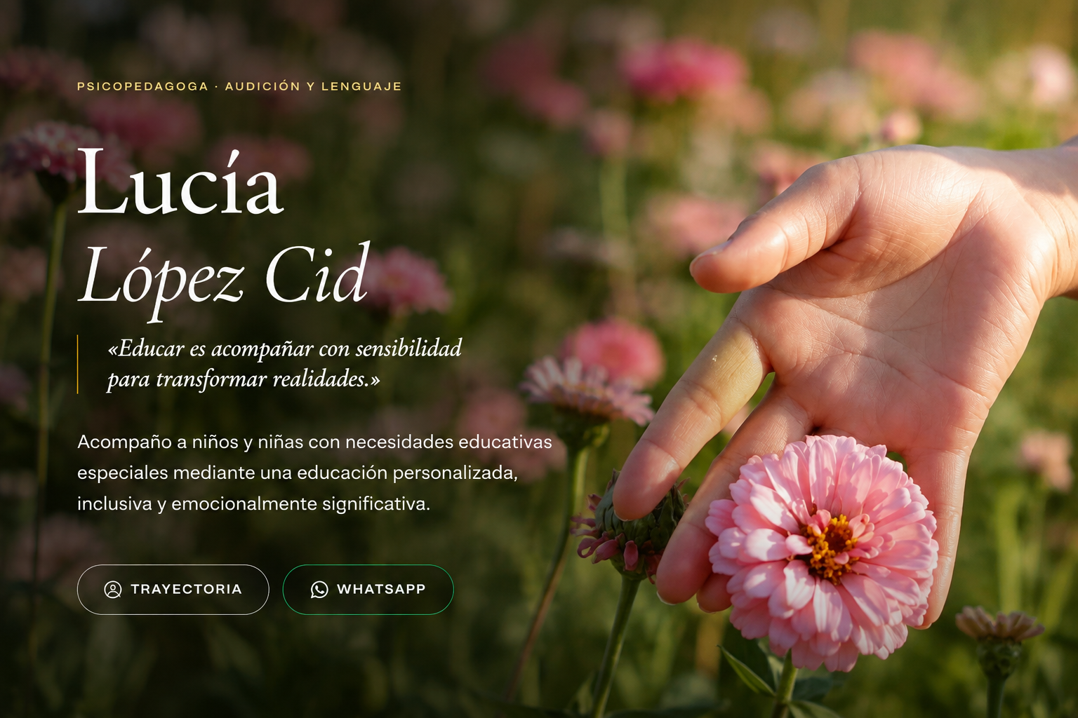 Captura de la web de Lucía López Cid, lucialopezcid.sialweb.com